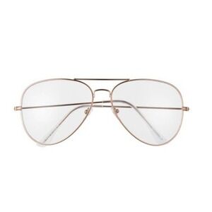 4/$25 Aviator Blue Light Blocking Glasses Rose Gold